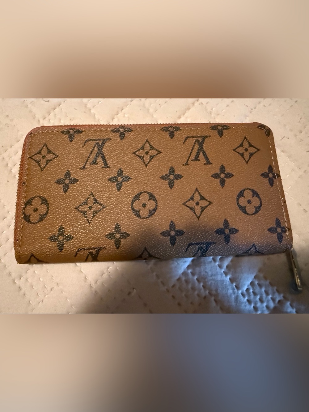 Monogram Zip  around Wallet - Monogram Brown